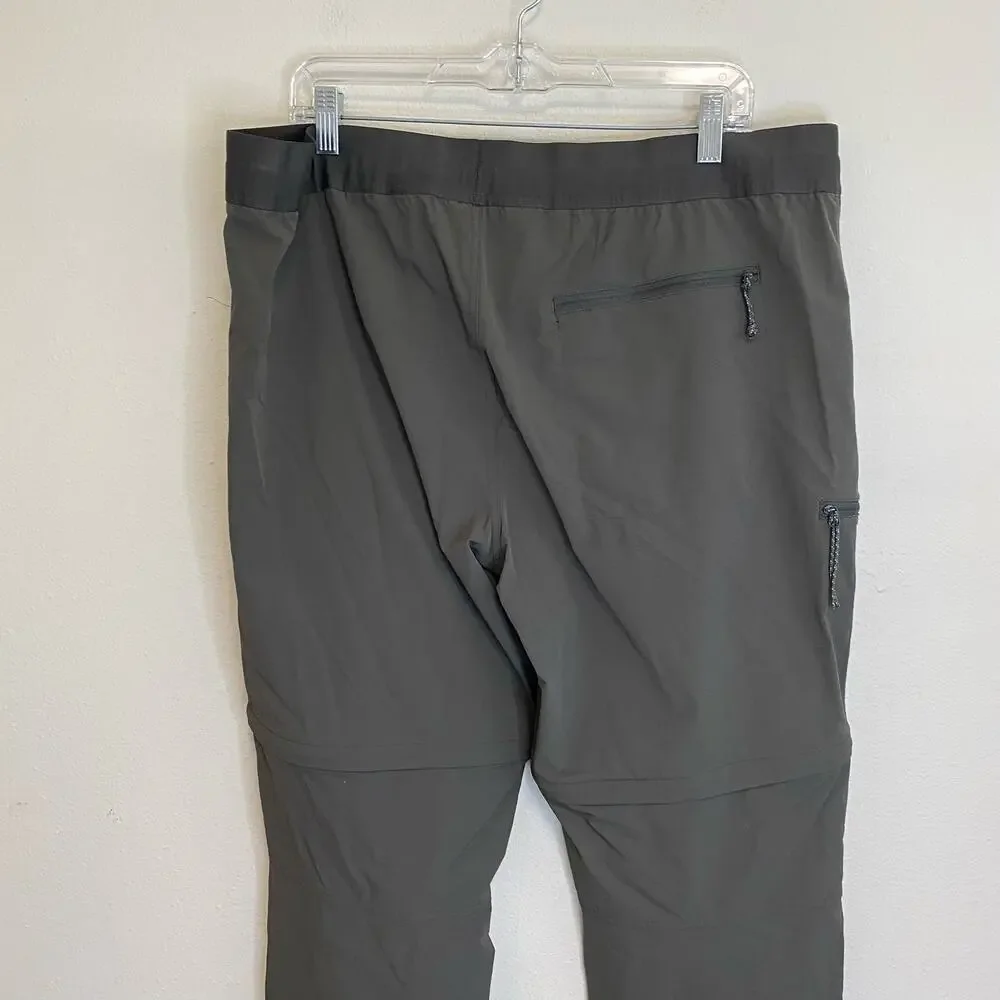 REI Co-op Men's Pants Sahara Guide Convertible Pants Zip‎ Off Green Hiking 2XL
